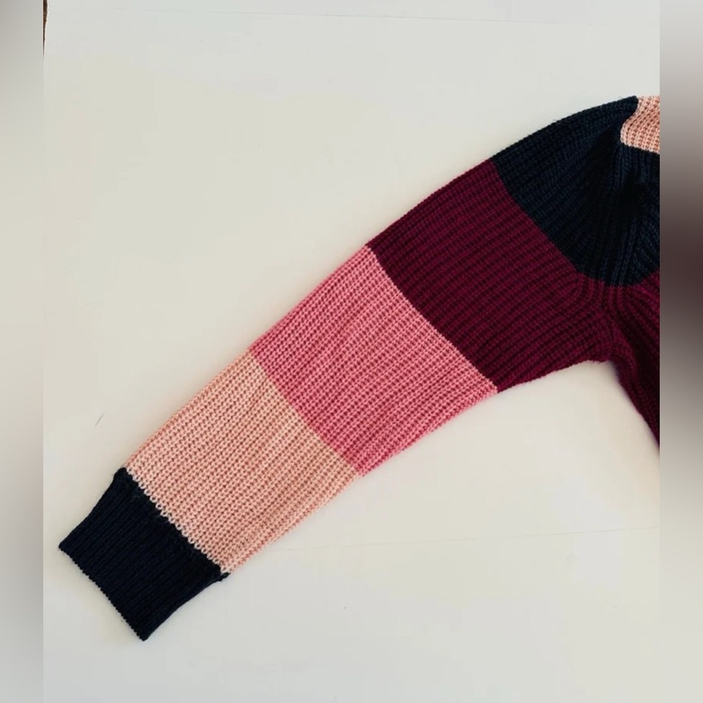 Lane Bryant Long Sleeve Curvy Color Blocked Knit Sweater size 22/24 - Picture 9 of 9